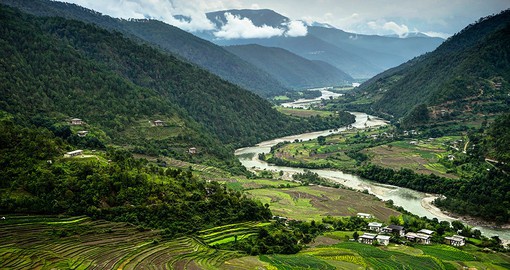 Embrace the natural beauty of the mountainous regions of Bhutan