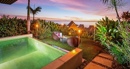 Dive into the Plunge pool at the InterContinental Fiji Golf Resort & Spa during your next Trips to Fiji.
