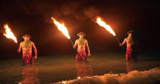 Three Maui Fire Dancers