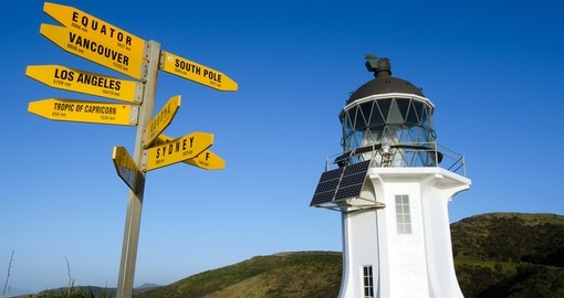 Cape Reinga lighthouse at the edge of the Northland