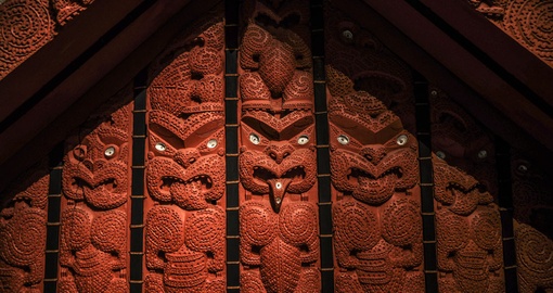 See traditional Maori Wooden Carvings on your New Zealand Vacation