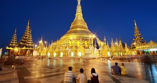 Shwedagon a 99 metre (325 ft) gilded pagoda and stupa is a great photo opportunity while on your Myanmar tour.