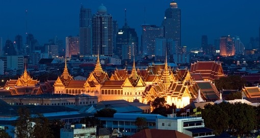 The Grand Palace at twilight is a must inclusion for your Thailand vacation.