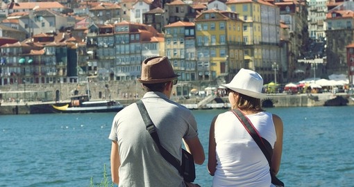 On the bank of Douro River in Porto