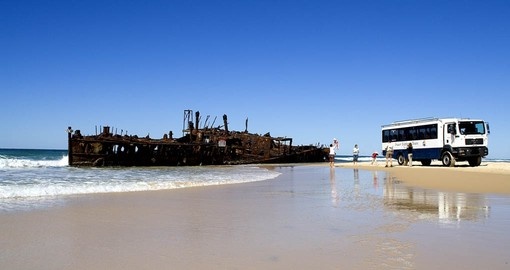 Step into history by exploring the Maheno Shipwreck