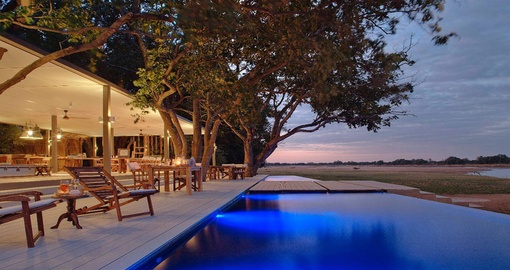 Have a magical dinner on the Luangwa on your next trip to Zambia.