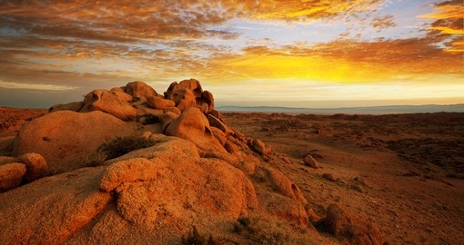 The Gobi Desert at sunrise