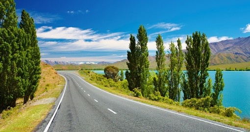 Enjoy beautiful landscape on your drive during your next trip to New Zealand