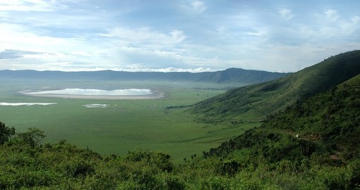 Visit Ngorongoro Crater sits and enjoy its beauty during your next trip to Tanzania.