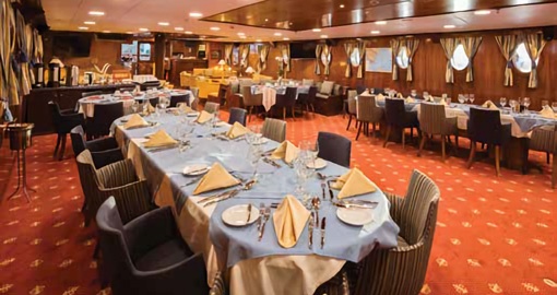 The Dining Area on the M/S Galileo.