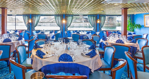 The Restaurant on the MS Victor Hugo.