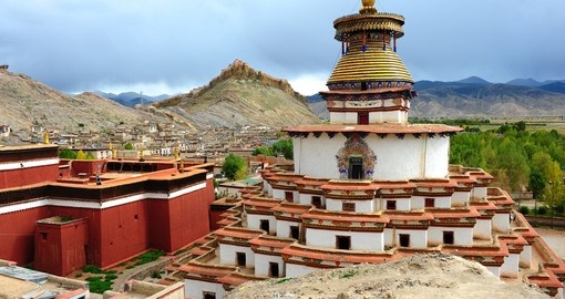 Palcho Monastery is the main monastery in Gyantse and is a great photo opportunity on our China tours.