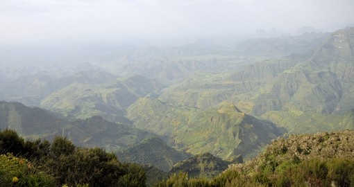 Landscape of Simien Mountains Park