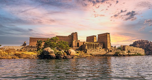 Explore Egyptian mythology at the ancient temple of Philae, a surviving monument to the gods
