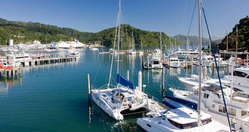 Picton marina is a great photo opportunity while on your New Zealand vacation.