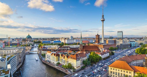 Berlin, on the banks of the Spree River is a highlight of a trip to Germany
