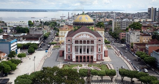 The famous Teatro Amazonas in Manaus is a great photo opportunity on your Brazil vacation