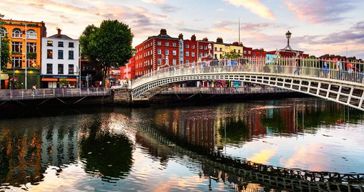 Cross River Liffey with ease by stepping across Dublin's Ha'penny Bridge