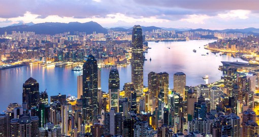 Hong Kong's iconic skyline is best viewed from "The Peak"