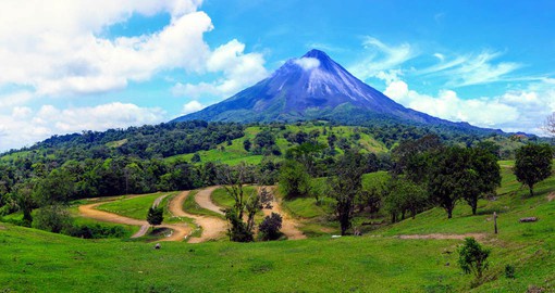 The Arenal Volcano is a beautiful, 1657-metre high conical volcano that last erupted in 2010