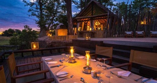 Dinning African style at Zungulila Bushcamp is a highlight of your Zambia Vacation