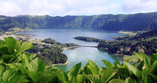 Sao Miguel is the largest of nine islands and is home to the blue and green lakes of Sete Cidades