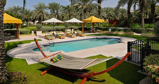 Experience all the amenities of the One and Only Royal Mirage during your vacations in Dubai.
