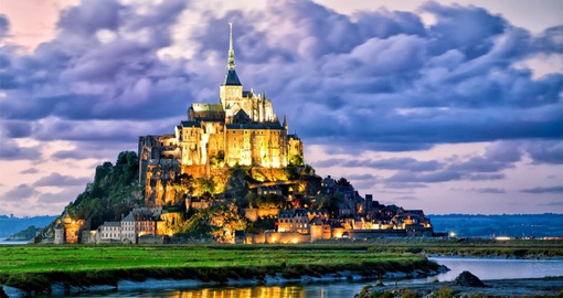 Mont Saint Michel Castle on Hill