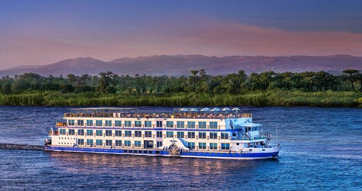 A highlight of your Egypt tour is a Nile cruise aboard the Oberoi Philae