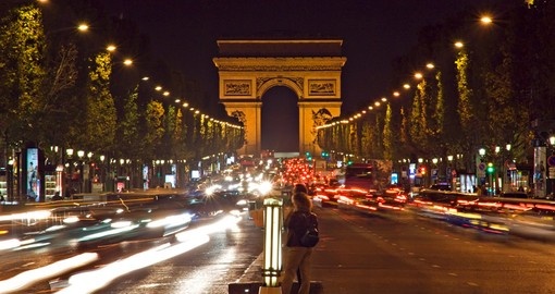 Drive along the Champs-Elysees