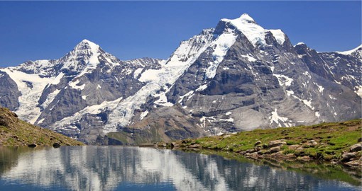At 4,158 metres, Jungfrau is one of the main peaks of the Bernese Alps