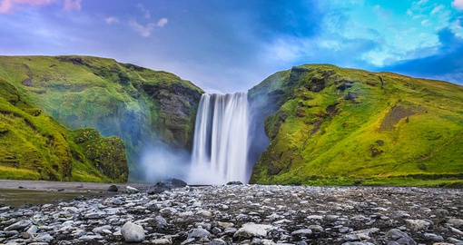 See Stunning Skogafoss Falls on your Iceland Vacation