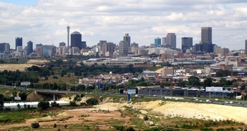 Your South African tour features a stay in Johannesburg.