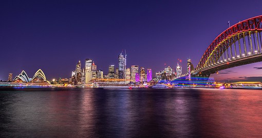 See the Sydney harbour bridge at sunrise during your next Australia tours.