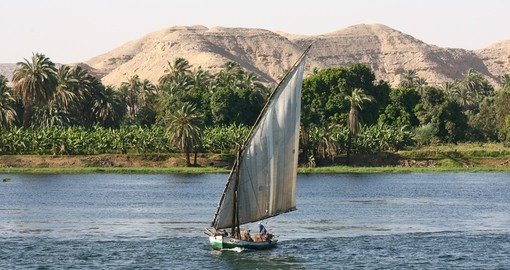 Sail down the Nile River on your Egypt tour.