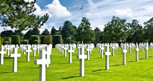 War Cemetery at Omaha Beach in Normandy