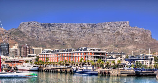With Table Mountain as its backdrop, the V & A Waterfront is located in Cape Town's oldest working harbour