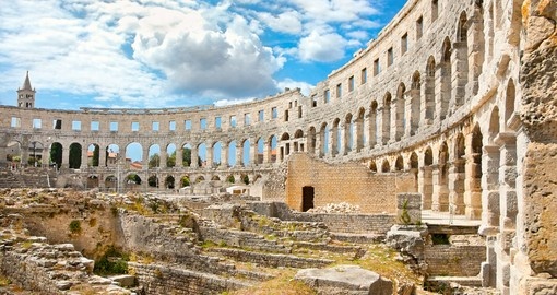 The Pula Arena is the sixth largest surviving Roman amphitheatre