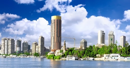 Cairo city, seafront of Nile River