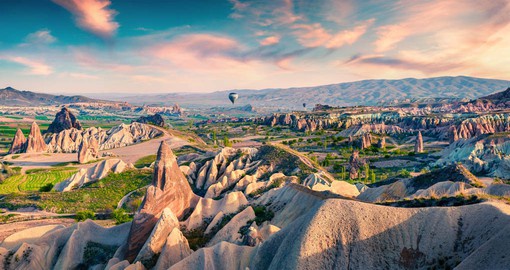 The local people refer to the unique rock formations of Cappadocia as “fairy chimneys”