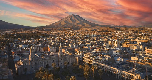 Experience an explosive culture in Arequipa, surrounded by 3 volanoes