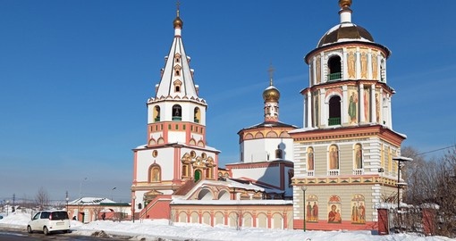 The Cathedral of the Epiphany in the Siberian city of Irkutsk