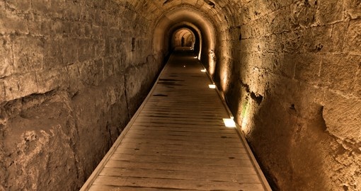 The Templar tunnel in the old town of Acco