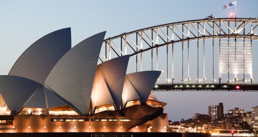 See the Sydney Opera House and Harbor Bridge during your Australia vacation.