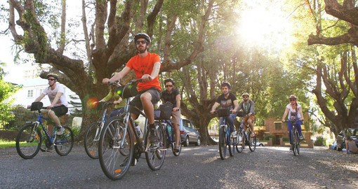 Experience Brisbane in the morning by bicycle as part of your Australia vacation