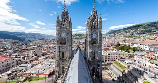 The center of Quito is home to the Basilica Roman Catholic Church, a historic yet scenic site