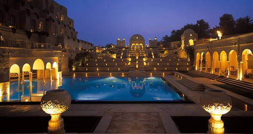 The Oberoi Amarvilas is located just 600 metres from the Taj Mahal