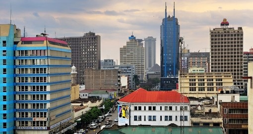 Central business district and skyline of Nairobi