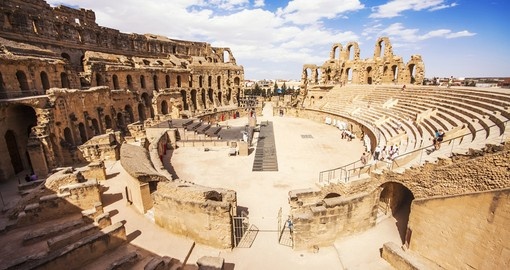 Ruins of the largest colosseum in North Africa