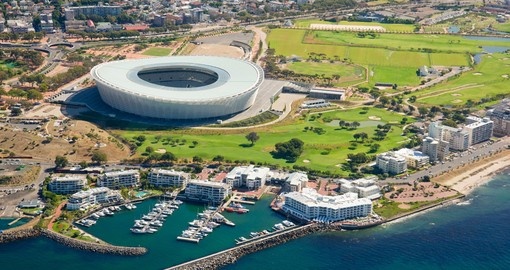 Experience aerial view of Cape Town during your next South Africa vacations.